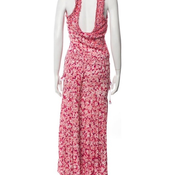 Poupette St. Barth Pink Sleeveless V-Neck jumpsuit Size XS - Picture 3 of 10